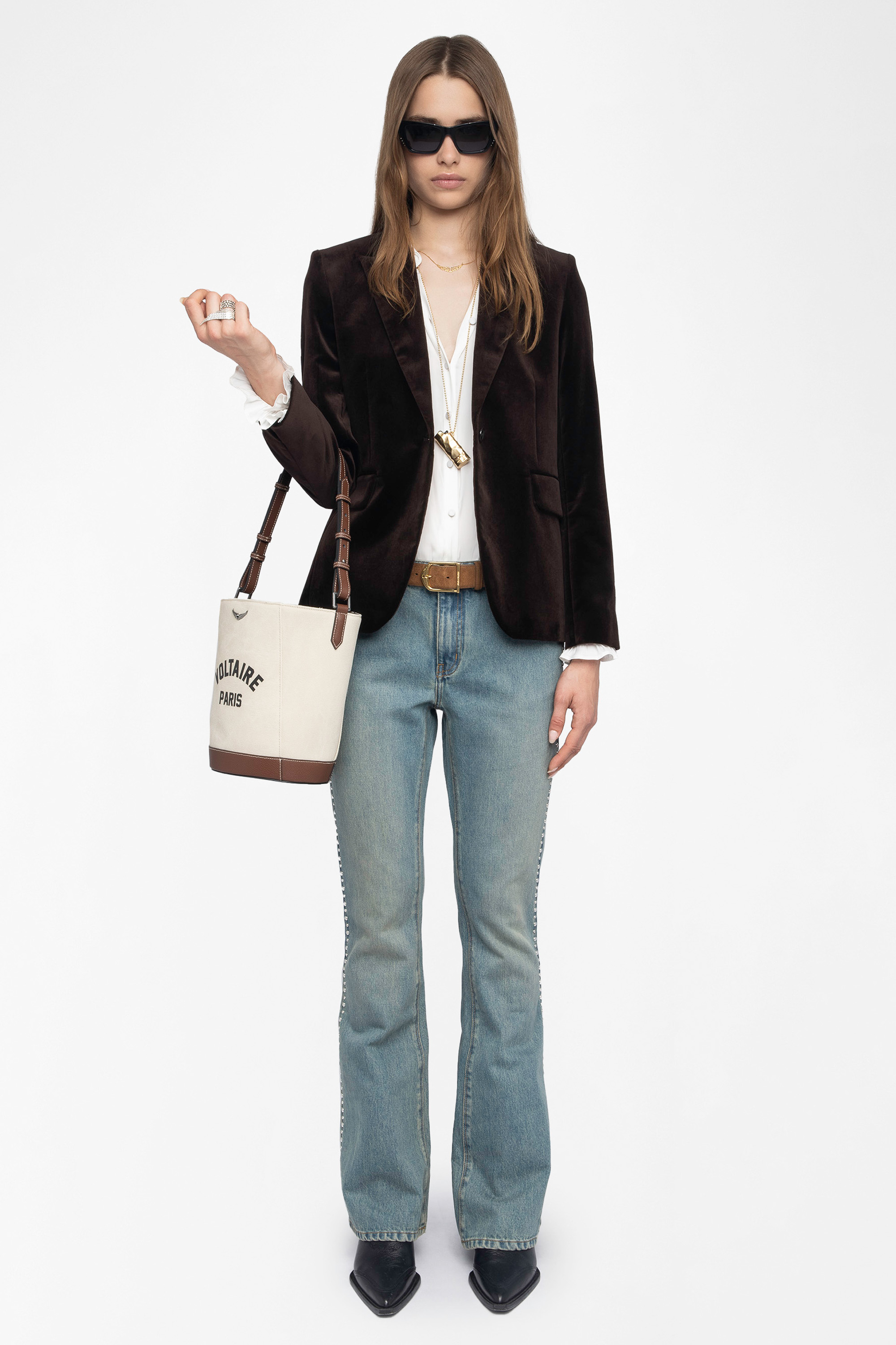 Eclip Studs Denim Pants